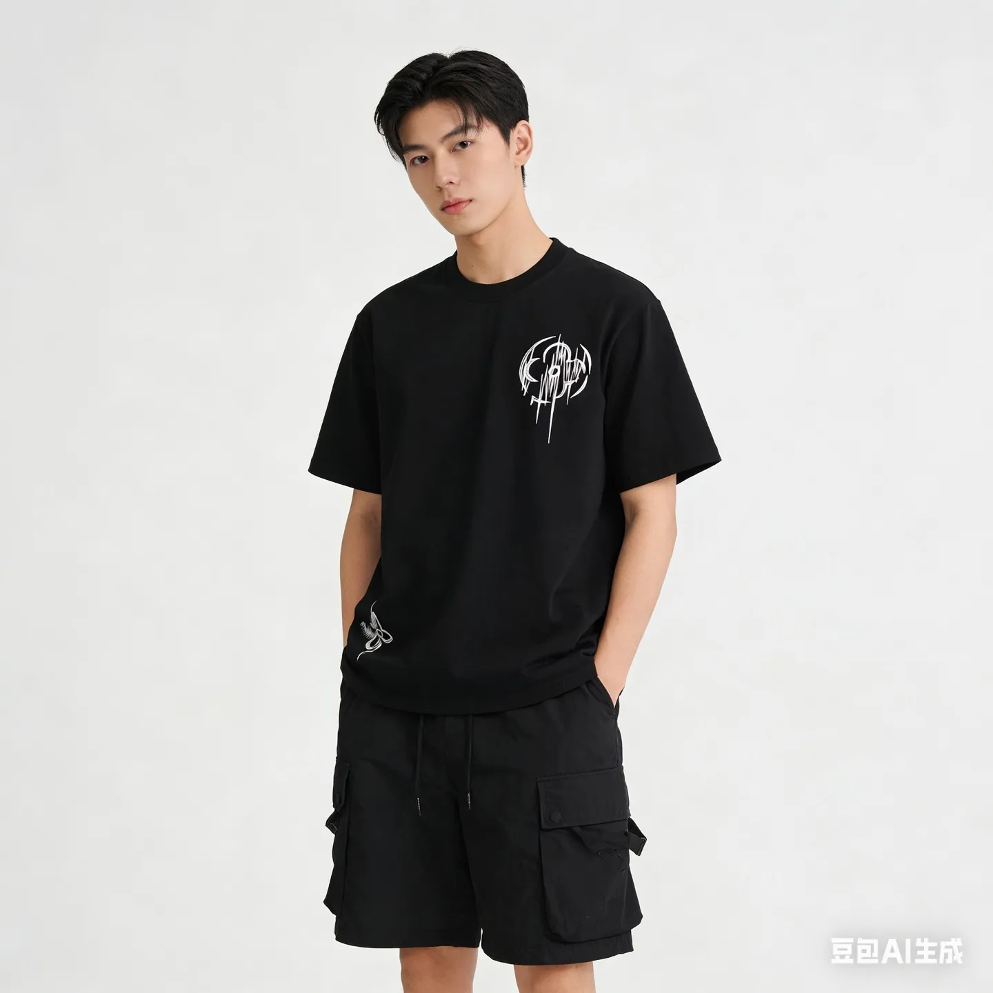 Louis Vuitton/Louis Vuitton Thorns Four-leaf Clover Embroidered Short Sleeve